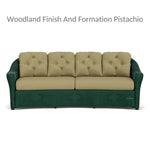 Reflections Crescent Sofa All Weather Wicker Sunbrella