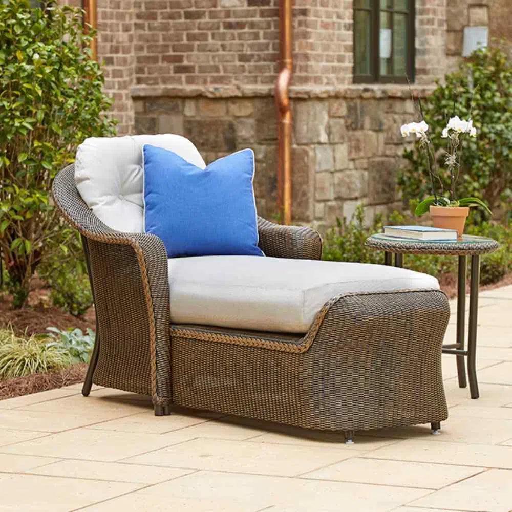 Reflections Wicker Day Chaise Lounge Sunbrella Cushions