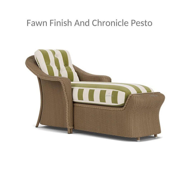 Wicker Chaise Lounge with Sunbrella Cushions | LOOMLAN