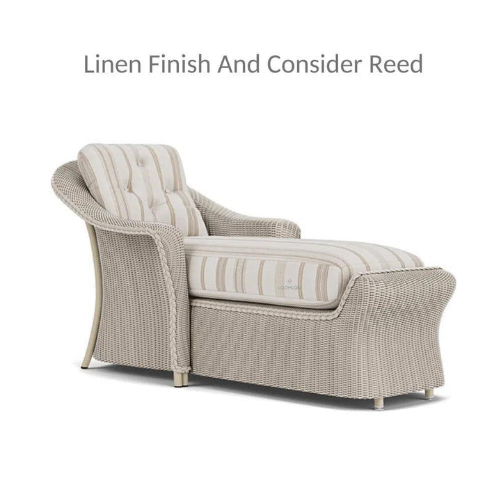 Reflections Wicker Day Chaise Lounge Sunbrella Cushions - LOOMLAN