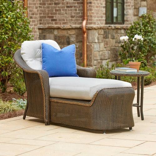 Reflections Wicker Day Chaise Lounger With Side Table 2PC Set Outdoor Lounge Sets LOOMLAN By Lloyd Flanders