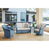 Reflections Wicker Dining Armchair Padded Seat-Outdoor Dining Chairs-Lloyd Flanders-LOOMLAN