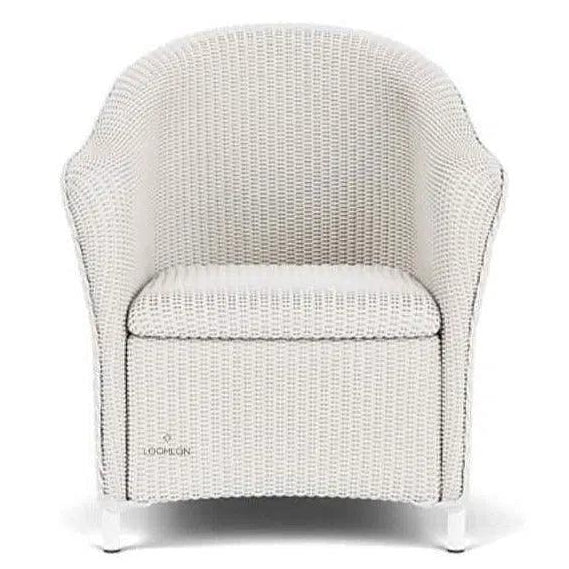 Reflections Wicker Dining Armchair Padded Seat-Outdoor Dining Chairs-Lloyd Flanders-LOOMLAN