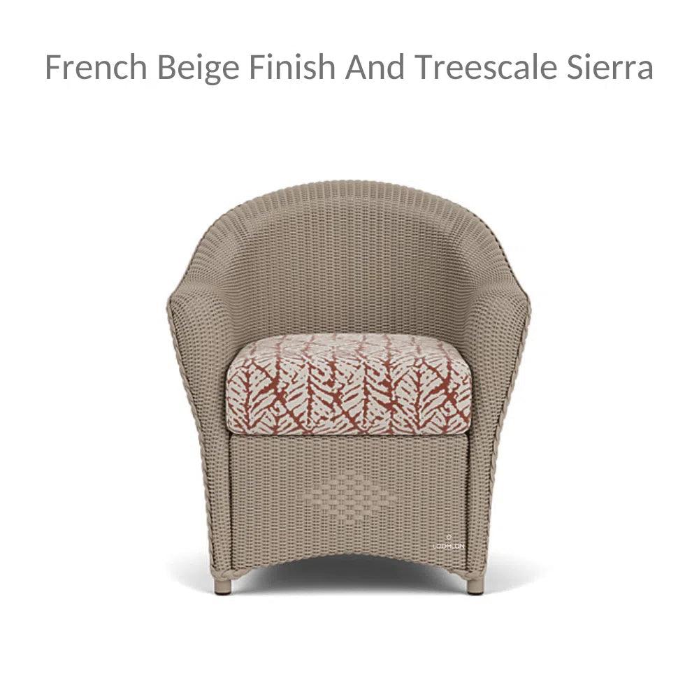 Reflections Wicker Dining Chair Sunbrella Cushion