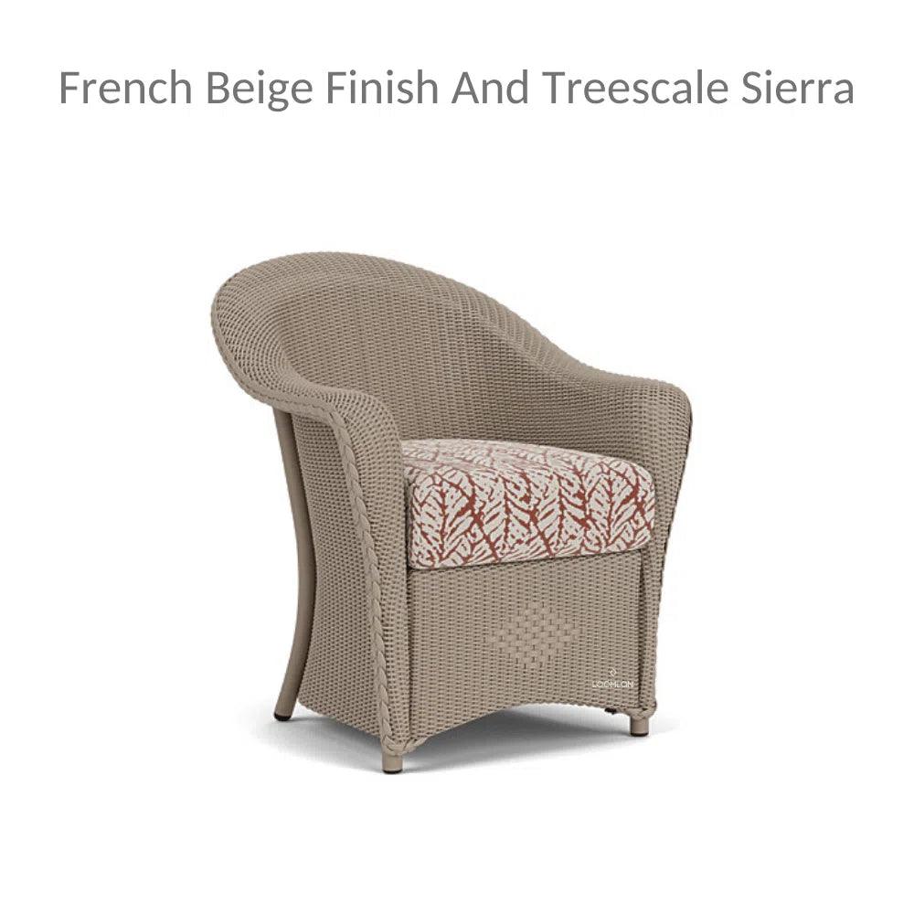 Reflections Wicker Dining Chair Sunbrella Cushion