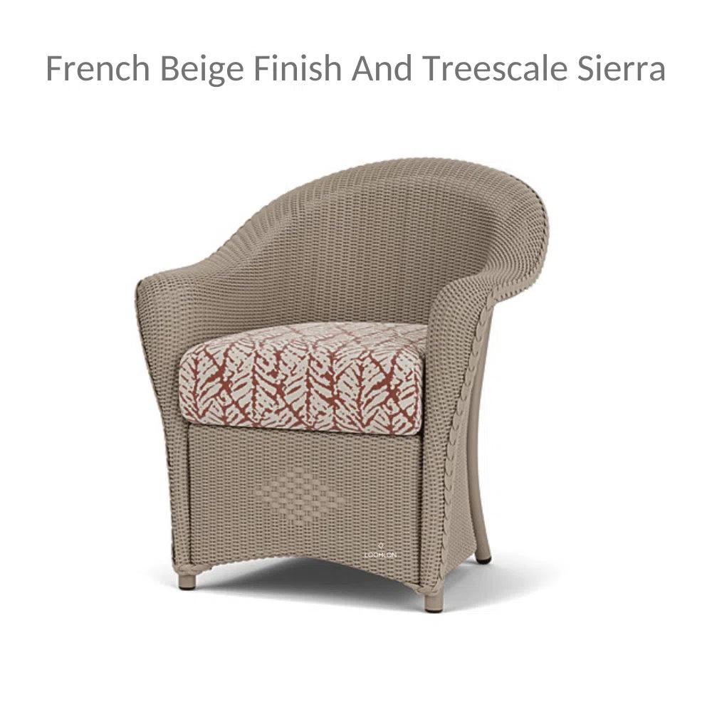 Reflections Wicker Dining Chair Sunbrella Cushion