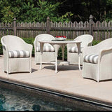 Reflections Wicker Dining Chair With Sunbrella Cushion Outdoor Dining Chairs LOOMLAN By Lloyd Flanders
