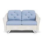 Reflections Wicker Glider Loveseat Sunbrella Cushions