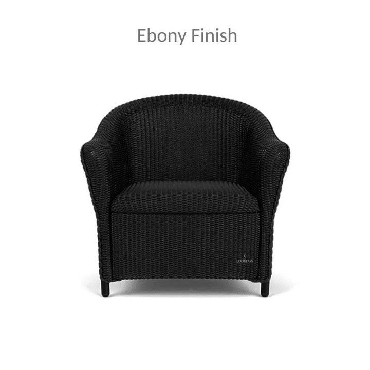 Reflections Wicker Lounge Chair Padded Seat-Outdoor Lounge Chairs-Lloyd Flanders-LOOMLAN