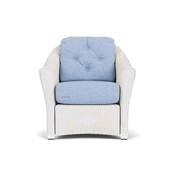 Reflections Wicker Lounge Chair Sunbrella Cushions-Outdoor Lounge Chairs-Lloyd Flanders-LOOMLAN