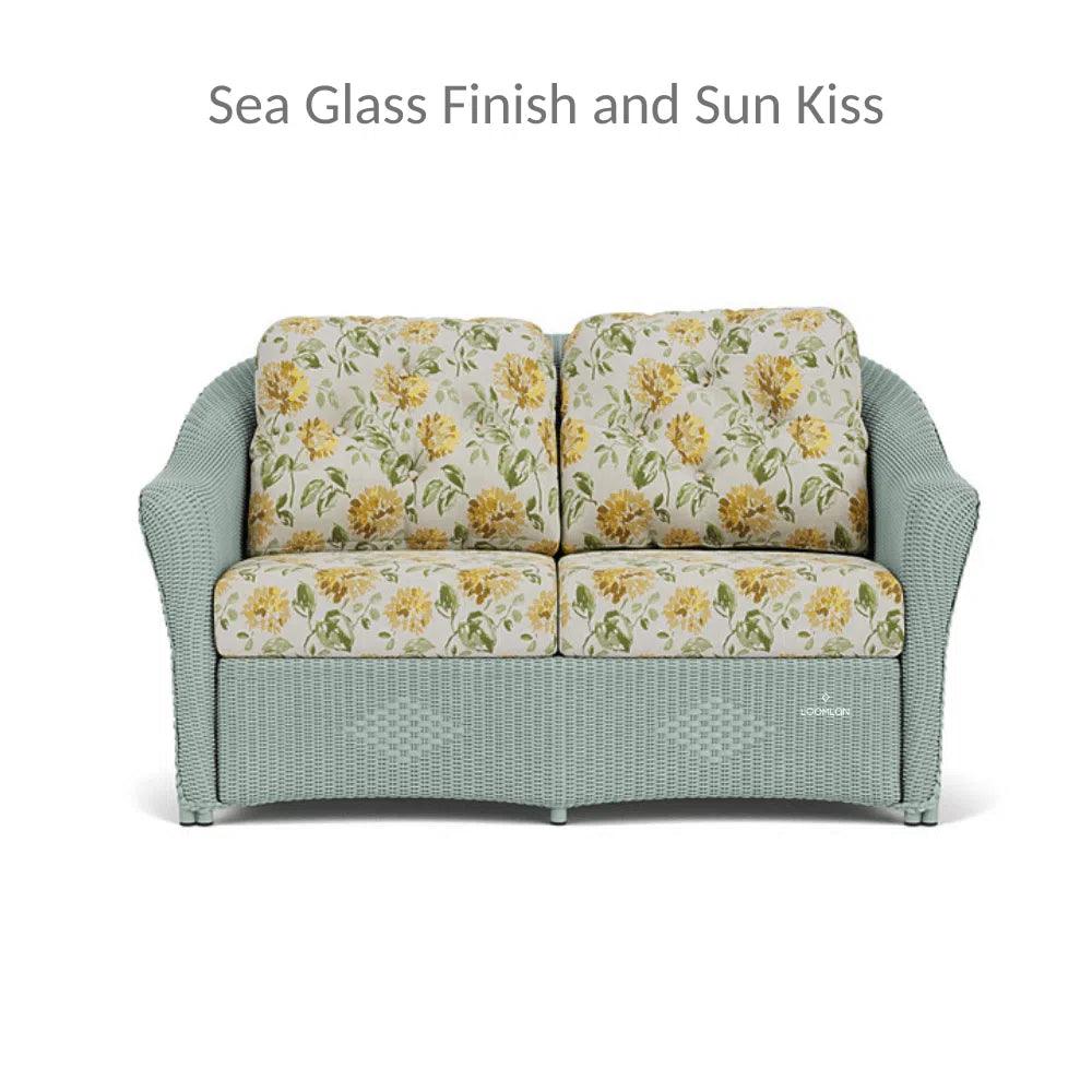 Reflections Wicker Loveseat Sunbrella Cushions