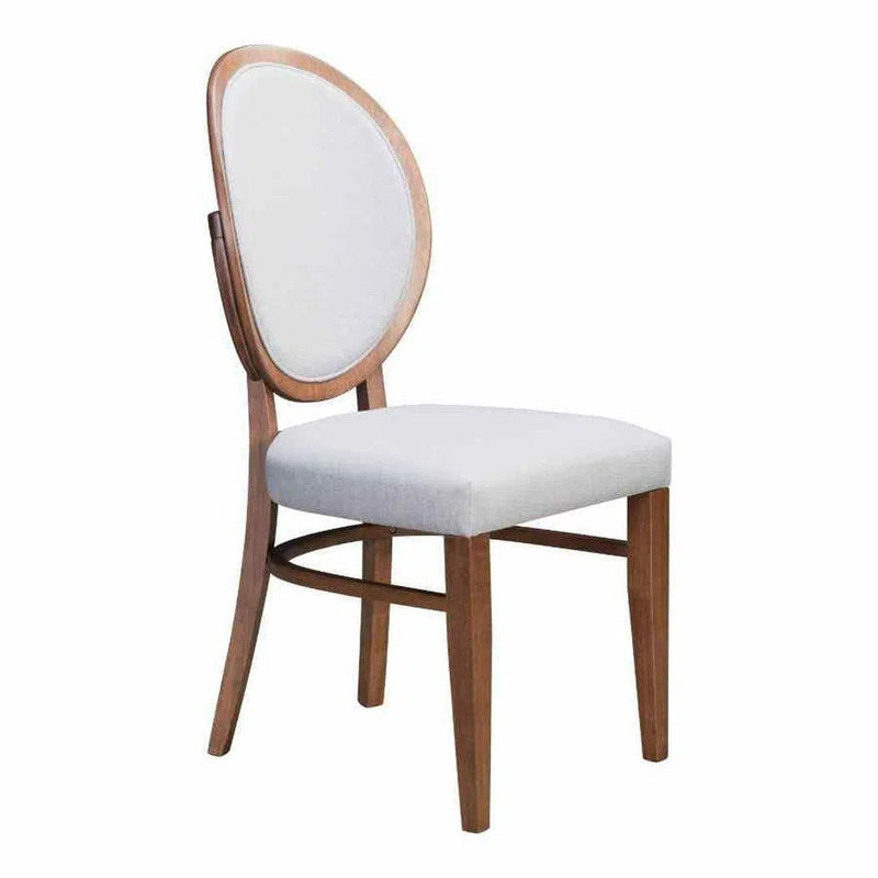 Regents Dining Chair (Set of 2) Walnut & Gray Dining Chairs LOOMLAN By Zuo Modern