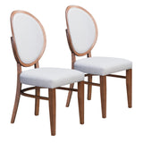 Regents Dining Chair (Set of 2) Walnut & Gray Dining Chairs LOOMLAN By Zuo Modern