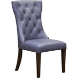 Reid Leather Luxury Style Dining Chair-Dining Chairs-Olivia + Quinn-Anderson Pebble-LOOMLAN