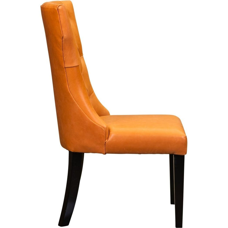 Reid Leather Luxury Style Dining Chair-Dining Chairs-Olivia + Quinn-LOOMLAN