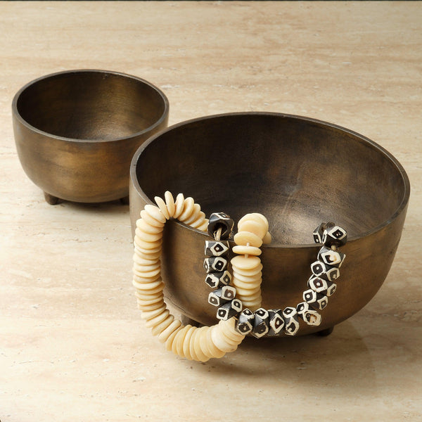 Relic Large Footed Bowl-Boxes & Bowls-Jamie Young-LOOMLAN