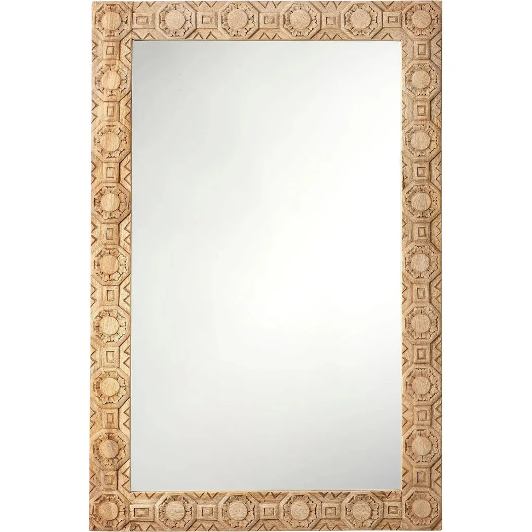 Relief Carved Rectangle Mirror