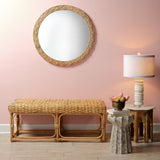 Relief Carved Round Mirror-Wall Mirrors-Jamie Young-LOOMLAN