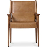 Remy Buffalo Leather Dining Armchair-Dining Chairs-Moe's Home-LOOMLAN