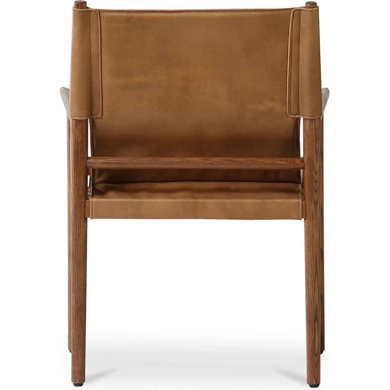 Remy Buffalo Leather Dining Armchair-Dining Chairs-Moe's Home-LOOMLAN