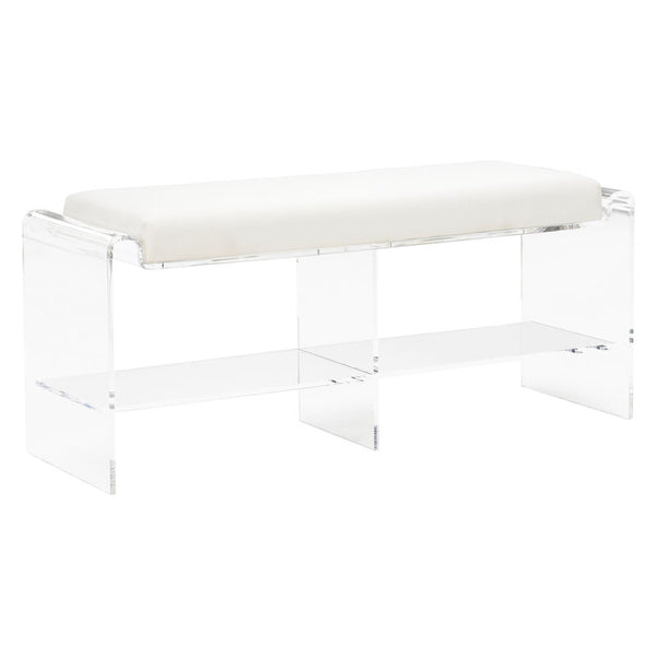 Renee Acrylic Made Long Bedroom Bench-Bedroom Benches-Chelsea House-LOOMLAN