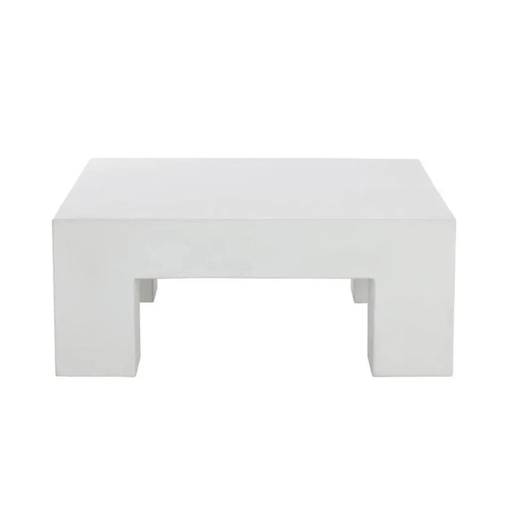Renley Concrete Outdoor Square Coffee Table-Outdoor Coffee Tables-SUNPAN-LOOMLAN