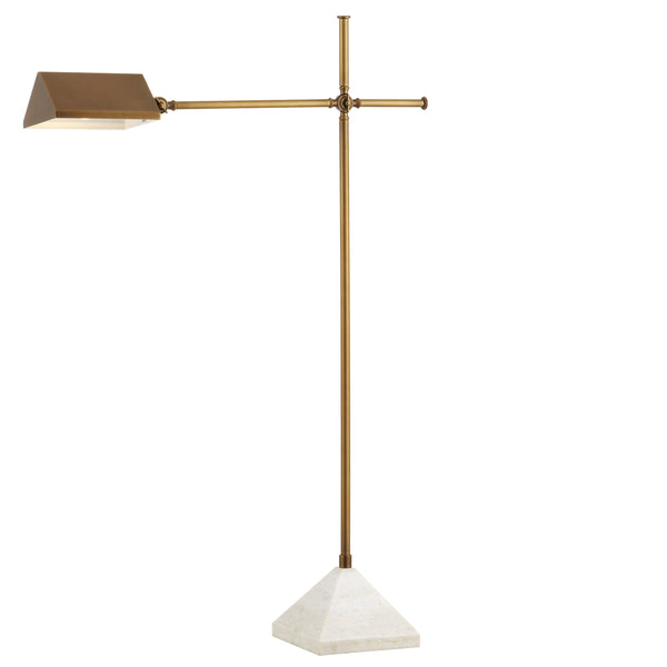Repertoire Brass Floor Lamp Floor Lamps LOOMLAN By Currey & Co