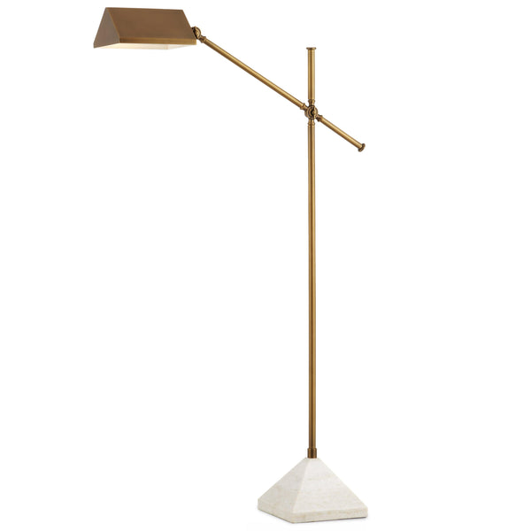 Repertoire Brass Floor Lamp Floor Lamps LOOMLAN By Currey & Co