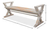 Replica Antique X Bench For Entryway or Kitchen-Bedroom Benches-Sarreid-LOOMLAN