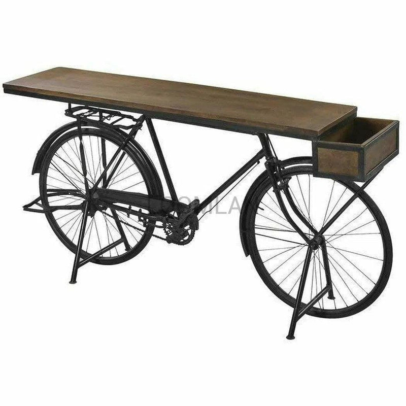 Repurposed Entry Console Table Bicycle