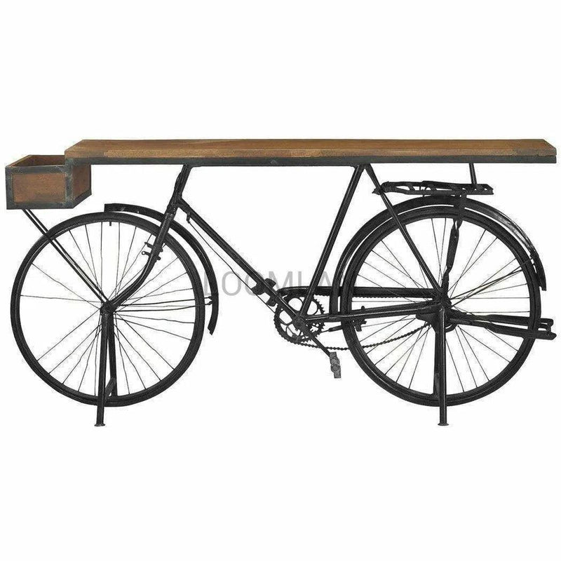 Repurposed Entry Console Table Bicycle