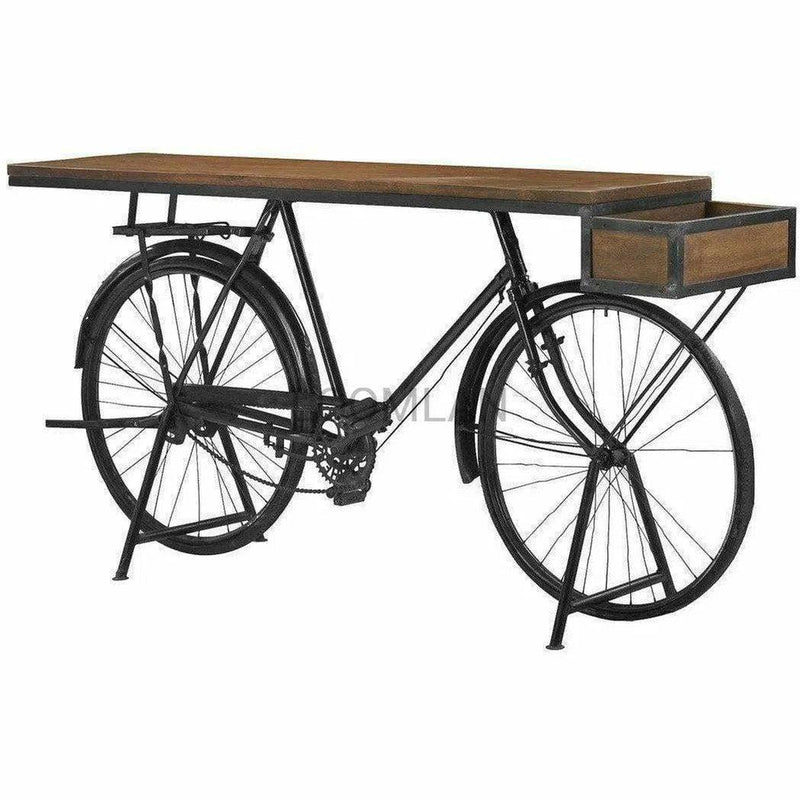 Repurposed Entry Console Table Bicycle