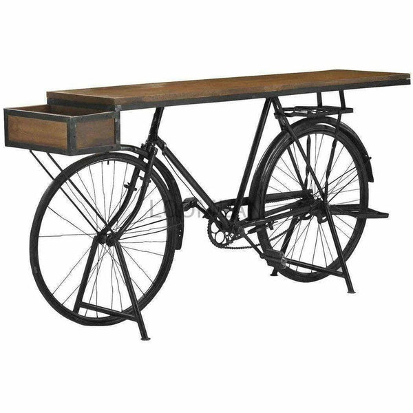 Repurposed Entry Console Table Bicycle