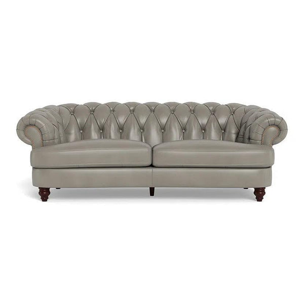 Retro Chesterfield-Inspired Leather Sofa Retro