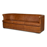 Retro Mcmillan Distilled Leather Sofa Sofas & Loveseats LOOMLAN By Sarreid