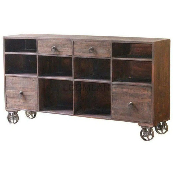 Retro Sideboard on Wheels with Drawers