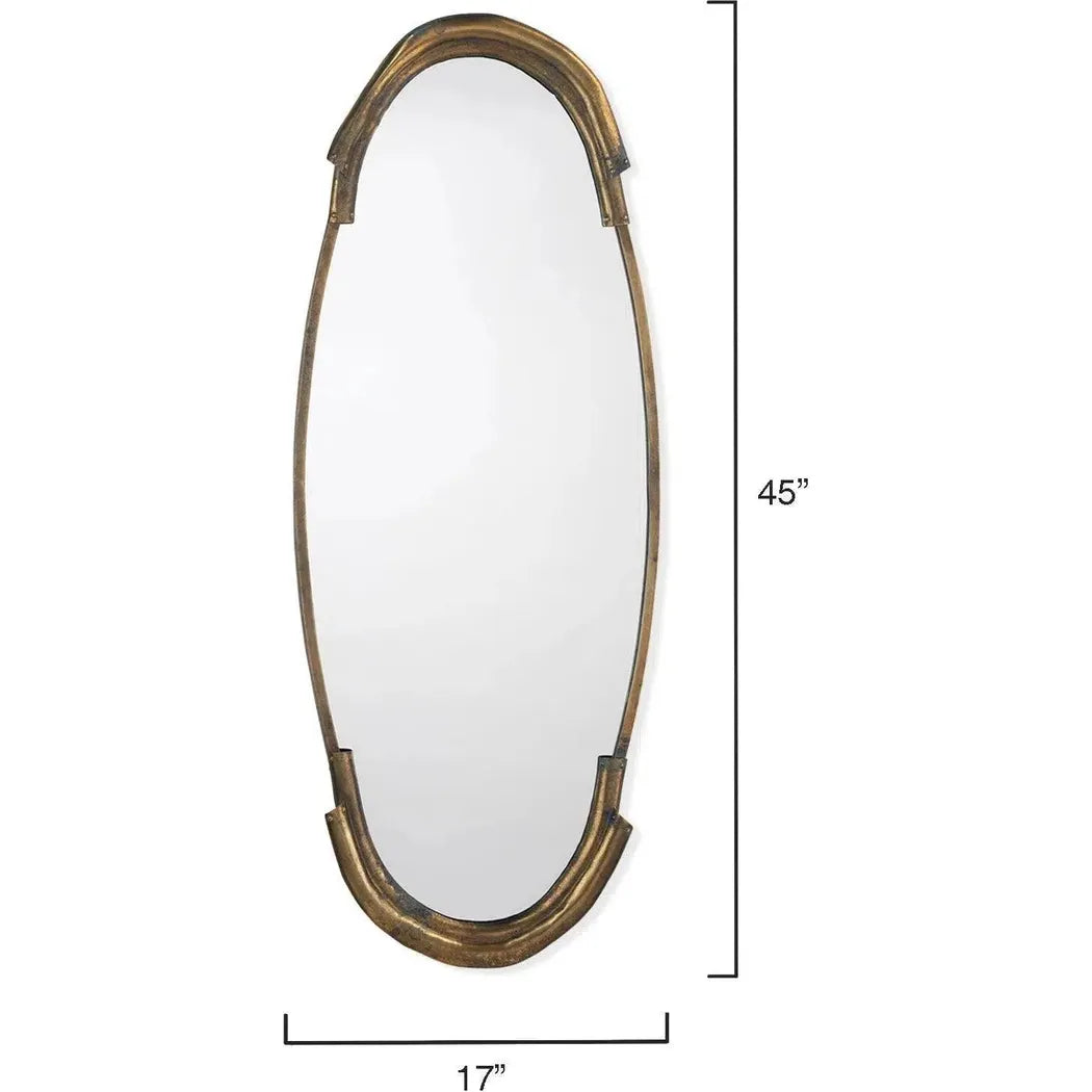 Reversible Antique Brass Aluminum Margaux Wall Mirror