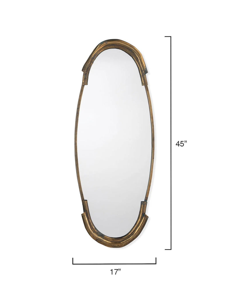 Reversible Antique Brass Aluminum Margaux Wall Mirror Wall Mirrors LOOMLAN By Jamie Young