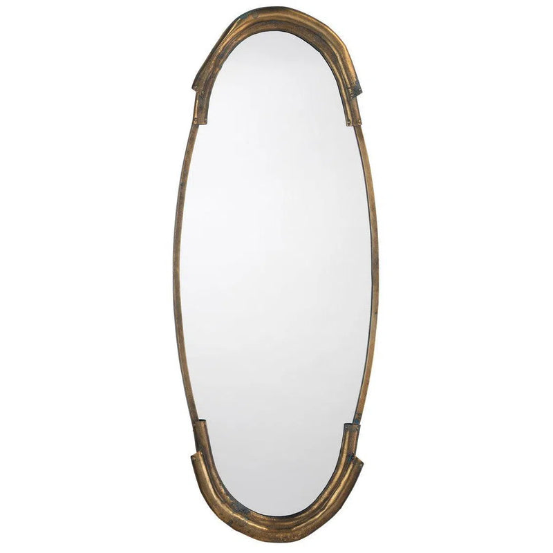 Reversible Antique Brass Aluminum Margaux Wall Mirror Wall Mirrors LOOMLAN By Jamie Young