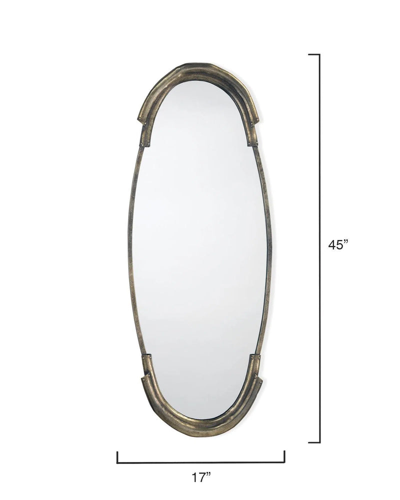 Reversible Antique Silver Aluminum Margaux Wall Mirror Wall Mirrors LOOMLAN By Jamie Young