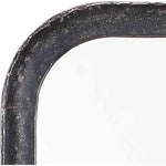 Reversible Black Iron Capital Wall Mirror