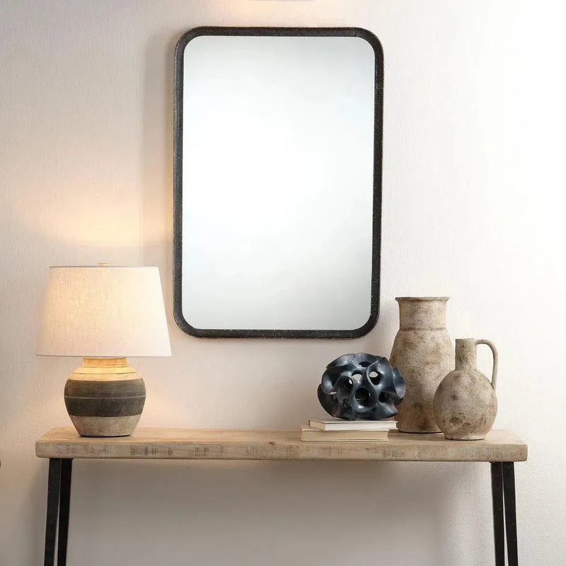 Reversible Black Iron Principle Vanity Wall Mirror