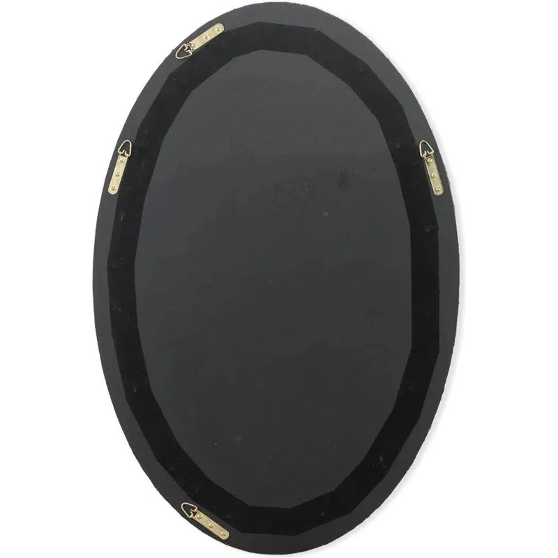 Reversible Black Polyresin Ovation Oval Wall Mirror