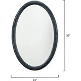 Reversible Black Polyresin Ovation Oval Wall Mirror