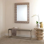 Reversible Blue Kaleidoscope Rectangle Wall Mirror