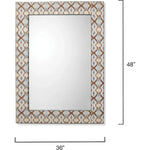 Reversible Blue Kaleidoscope Rectangle Wall Mirror