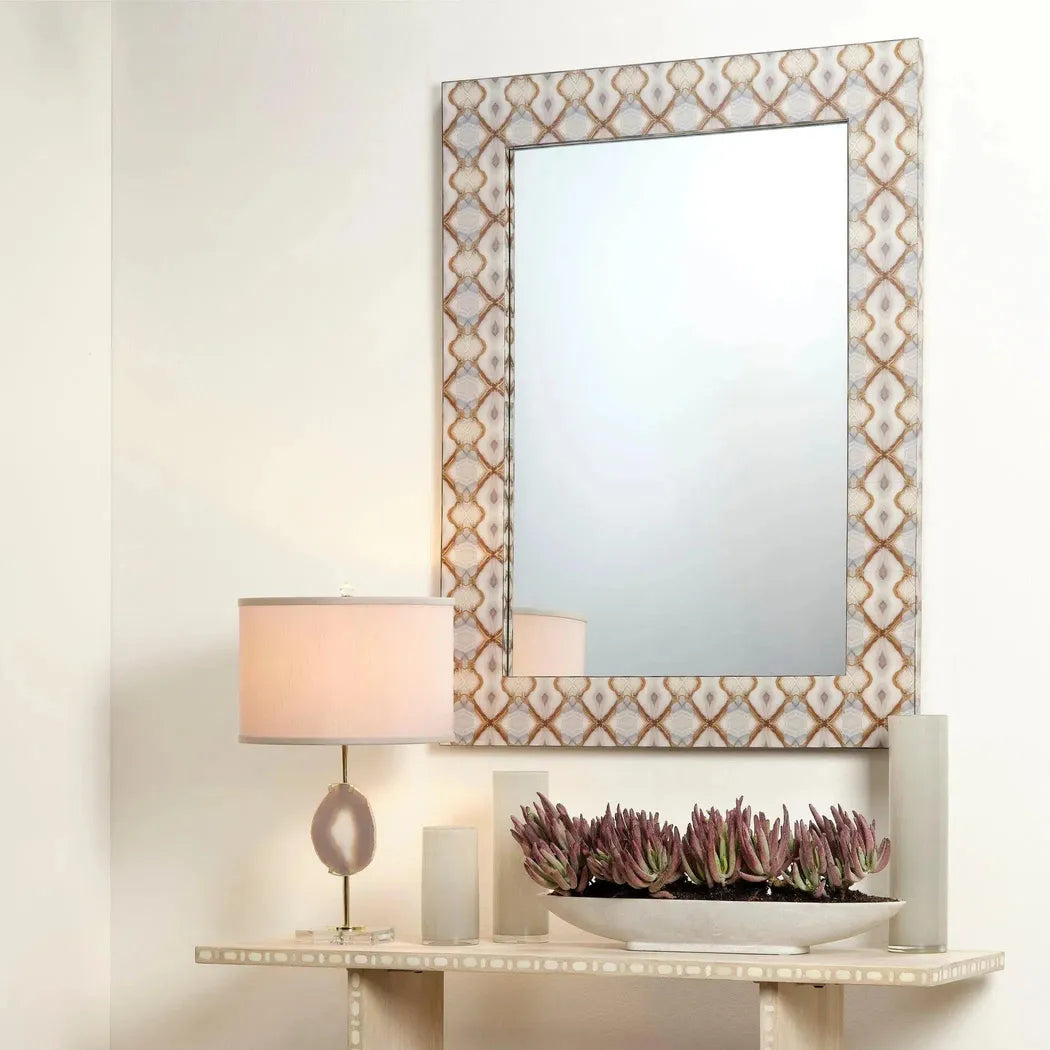 Reversible Blue Kaleidoscope Rectangle Wall Mirror