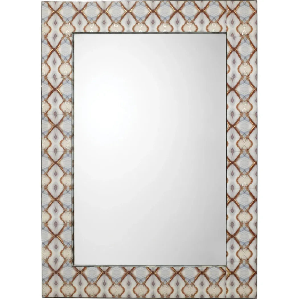 Reversible Blue Kaleidoscope Rectangle Wall Mirror