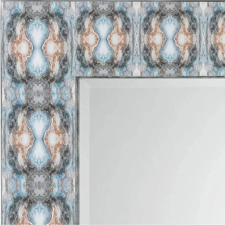 Reversible Blue Rorschach Wall Mirror - LOOMLAN - Jamie Young - Wall Mirrors