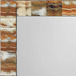 Reversible Brown Rectangle Faux Horn Wall Mirror